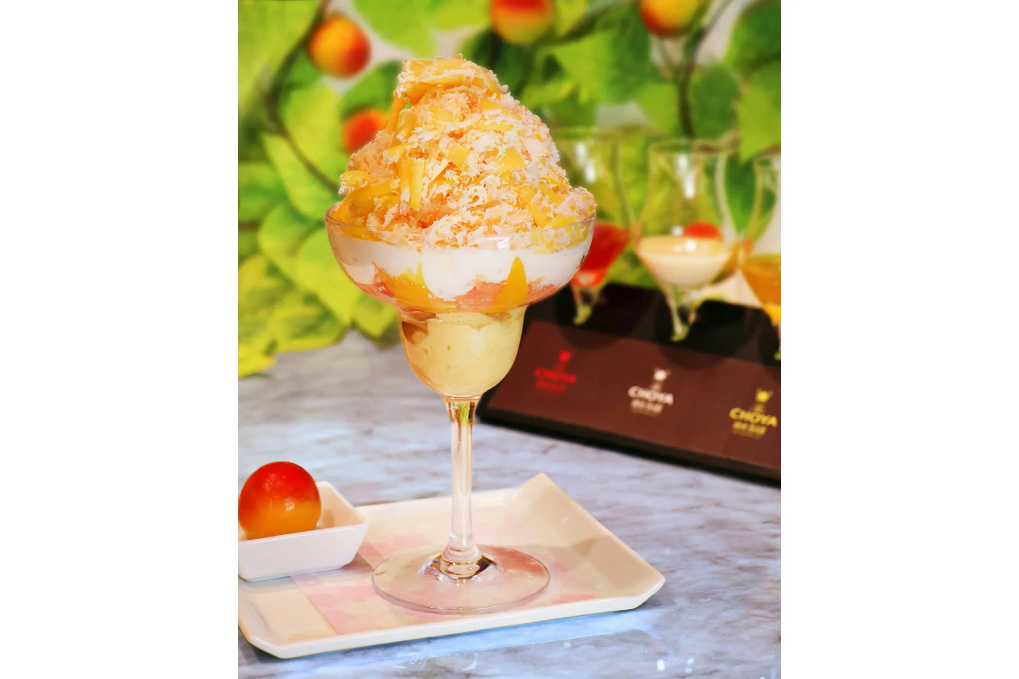「チョーヤ」の梅酒カクテルかき氷、完全予約制で限定販売スタート