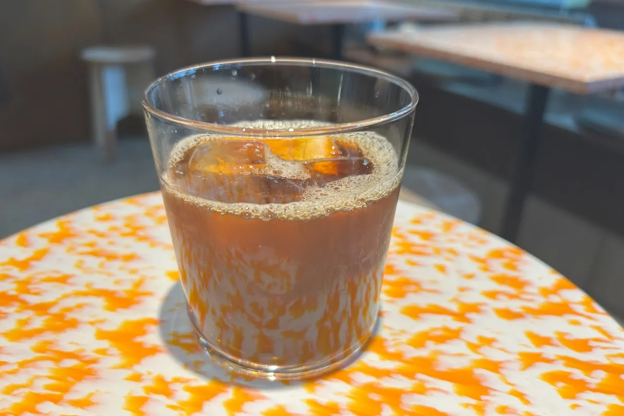 ▲エチオピア産コーヒー豆を使ったアイスコーヒー
