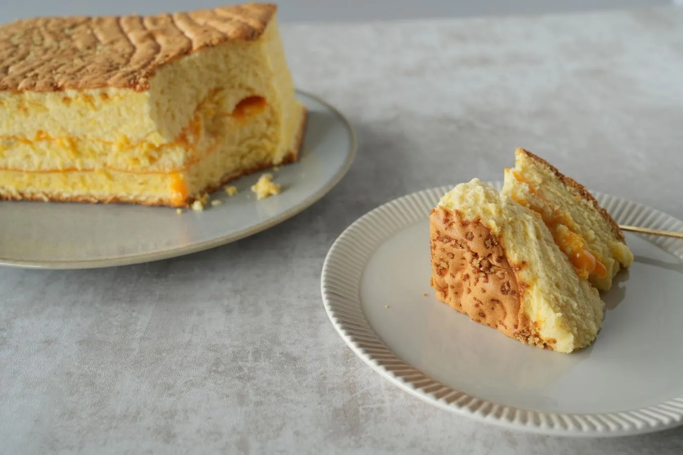 ▲朝食に人気の「チーズカステラ」（1,380円）