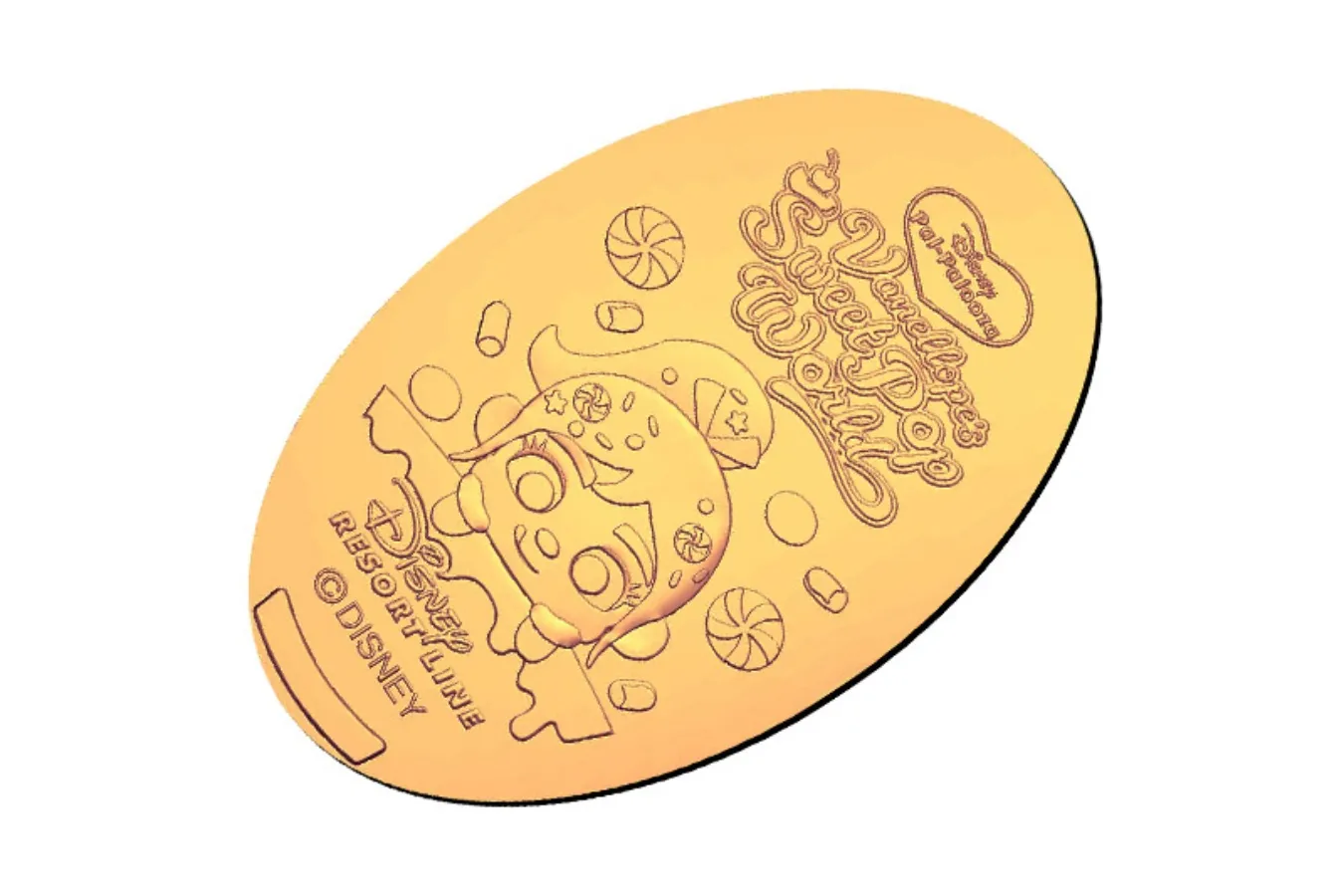 ▲「スーベニアメダル」（1回100円）（C）Disney
