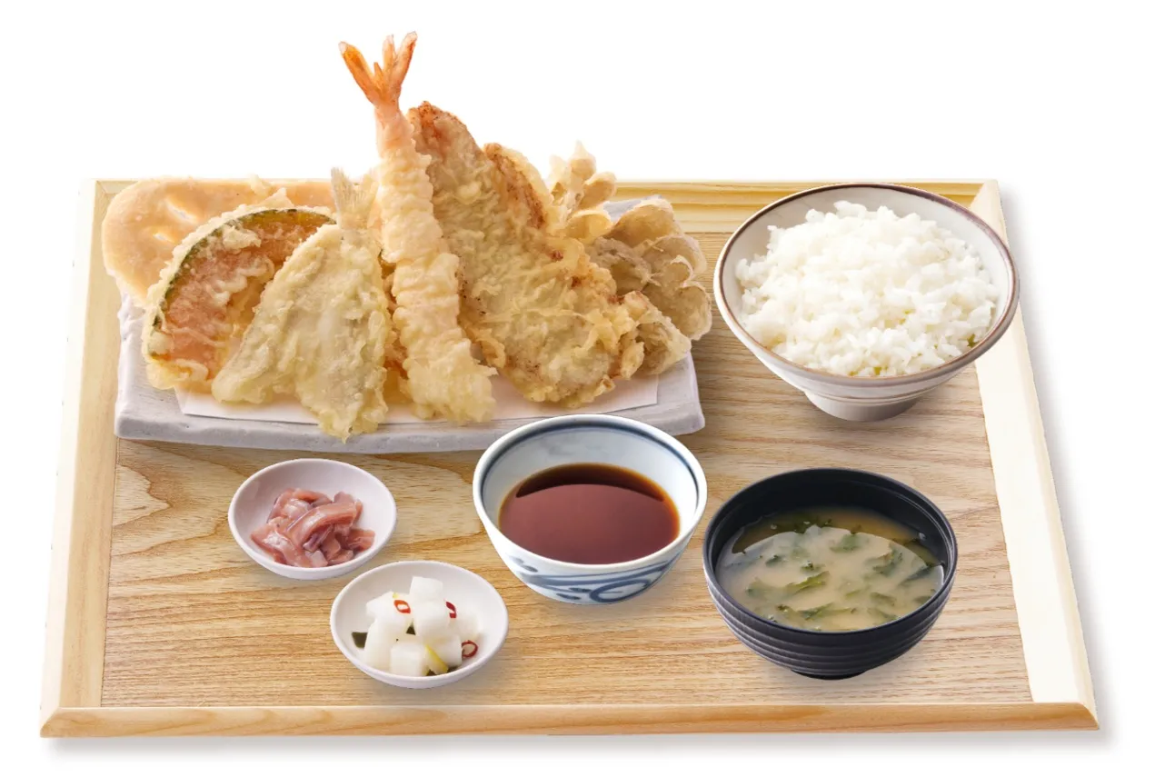 ▲「まきの天ぷら定食」