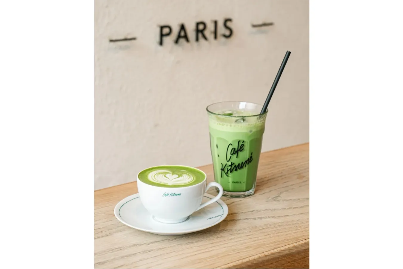 ▲Café Kitsuné Aoyama 抹茶ラテ