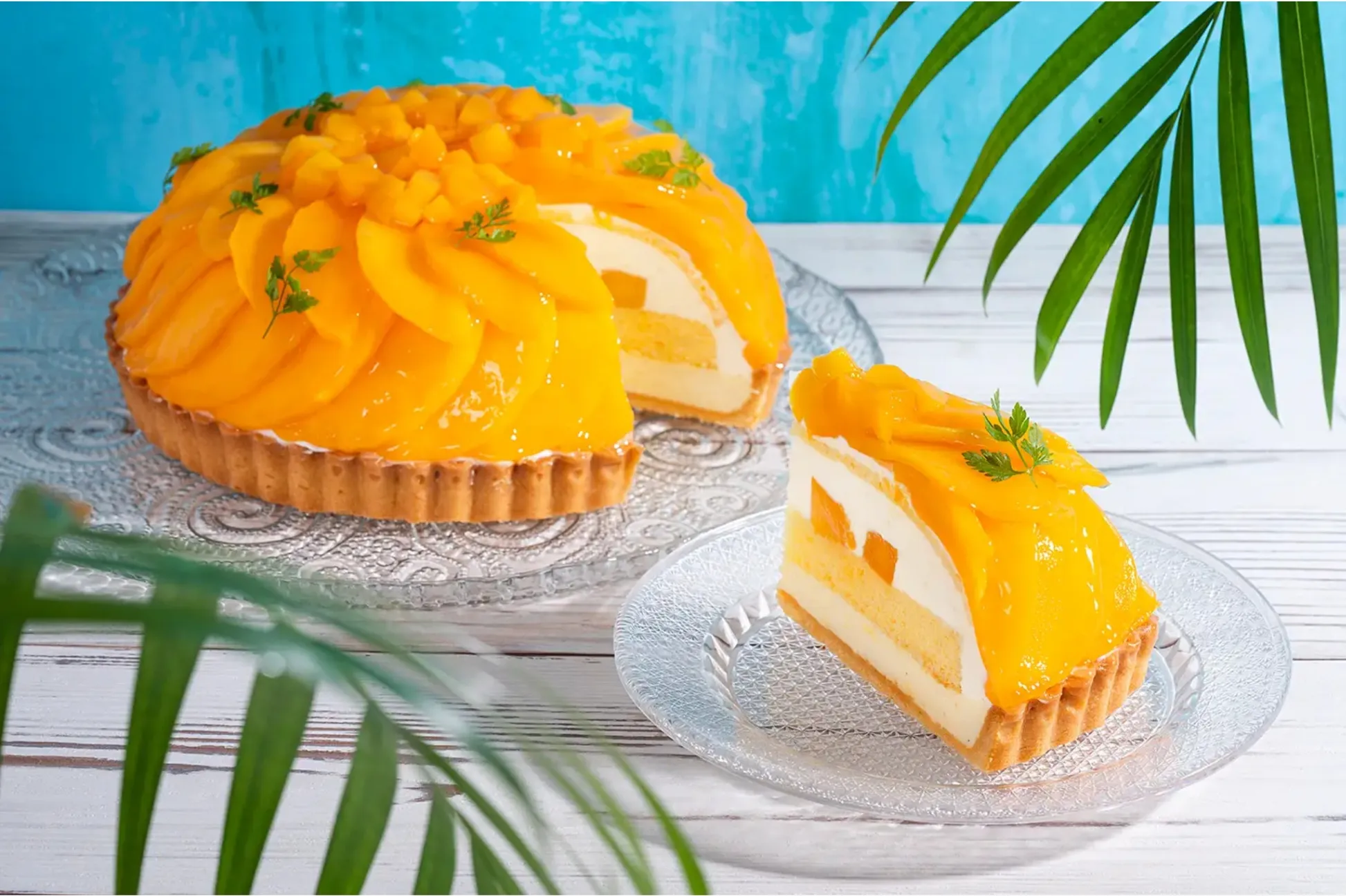 マンゴー＆桃を使用した夏にピッタリのケーキ2種！「ダッキーダック