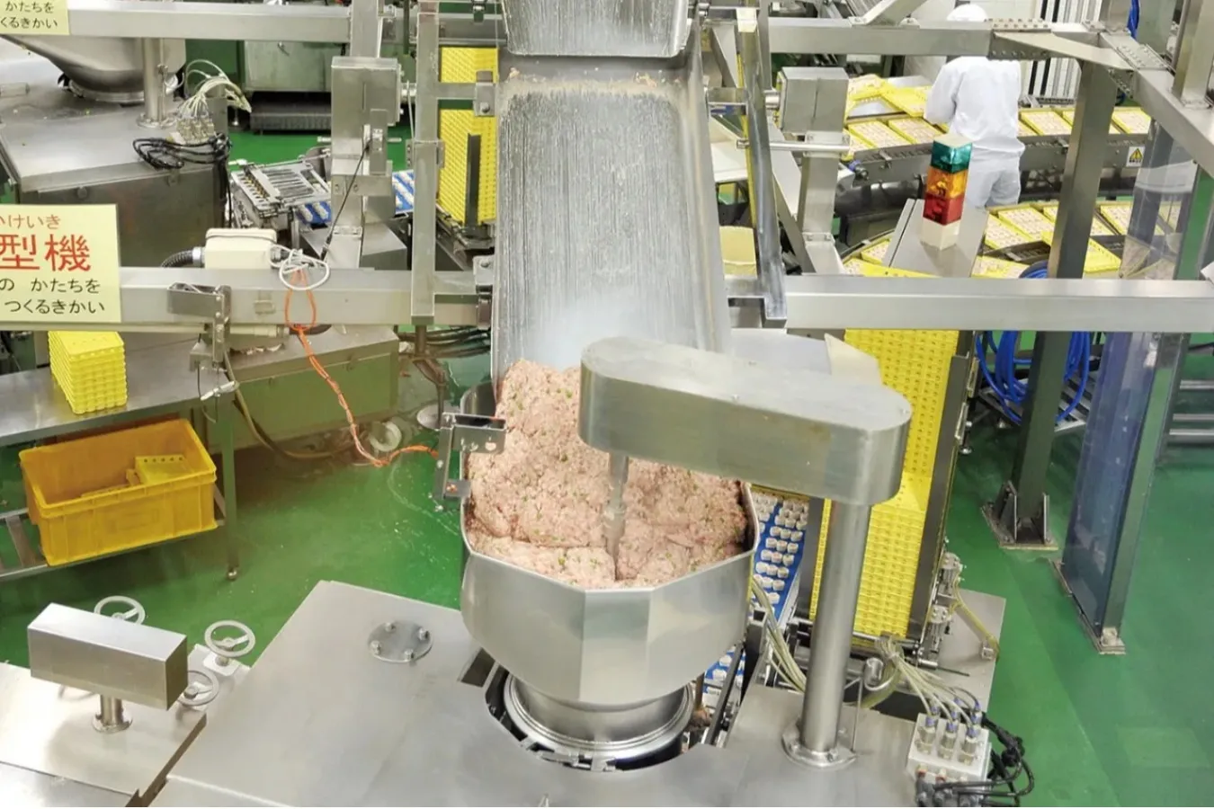 ▲工場見学_シウマイ成型ライン