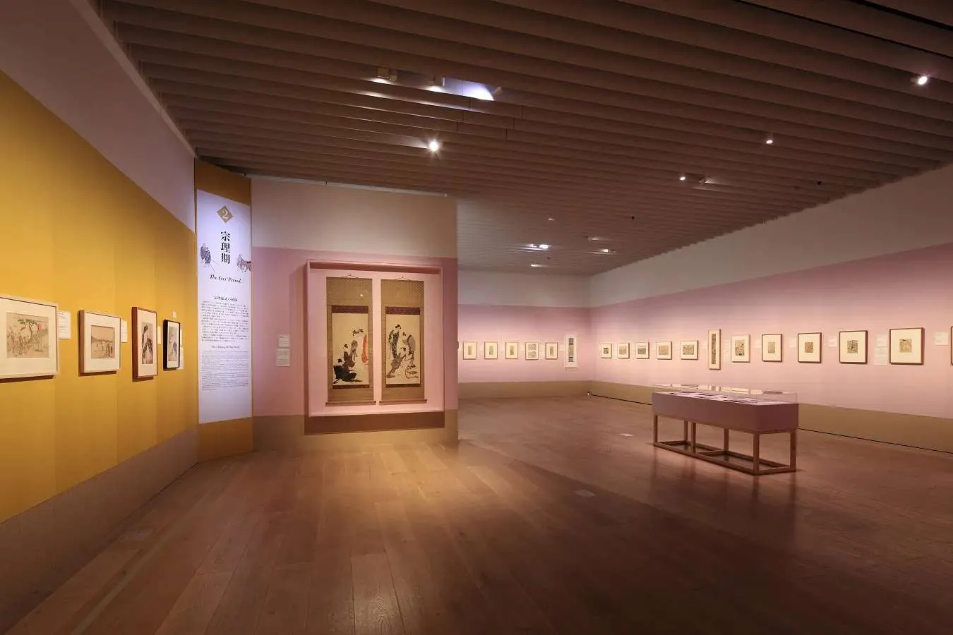 ▲展示風景：「新・北斎展 HOKUSAI UPDATED」森アーツセンターギャラリー、2019年