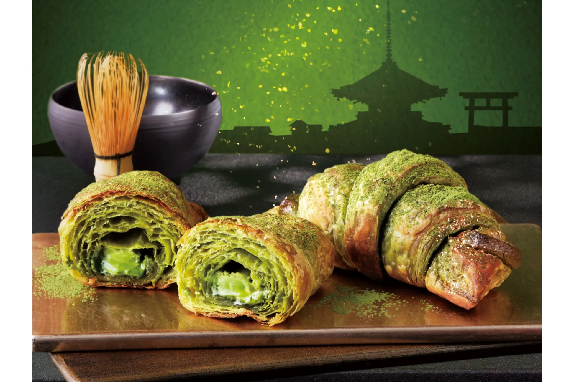 【サンマルクカフェ×祇園辻利】“宇治抹茶尽くし”のプレミアムチョコクロ登場