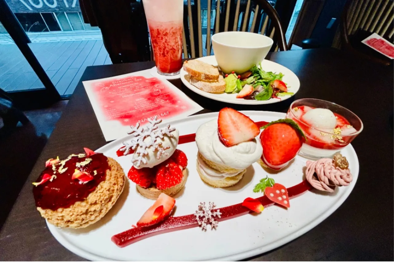 ▲「あまりん ストロベリー アフタヌーンティー」（撮影：レッツエンジョイ東京編集部）