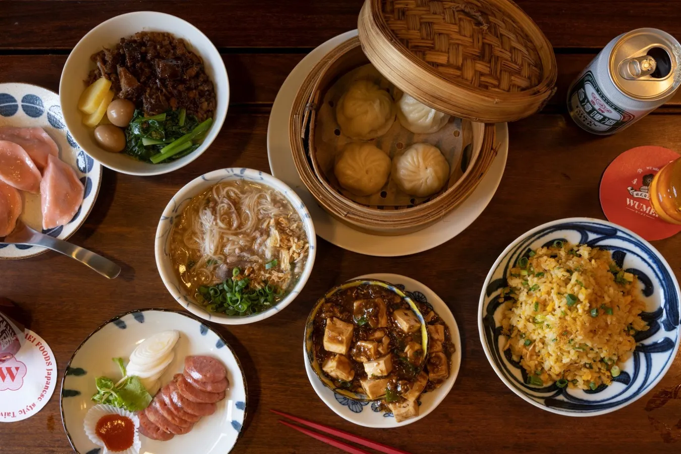 ▲店名の「WUMEI」は“品質が良く値段が安い”という意味の「物美價廉（ウーメイジィァリエン）」が語源となっている