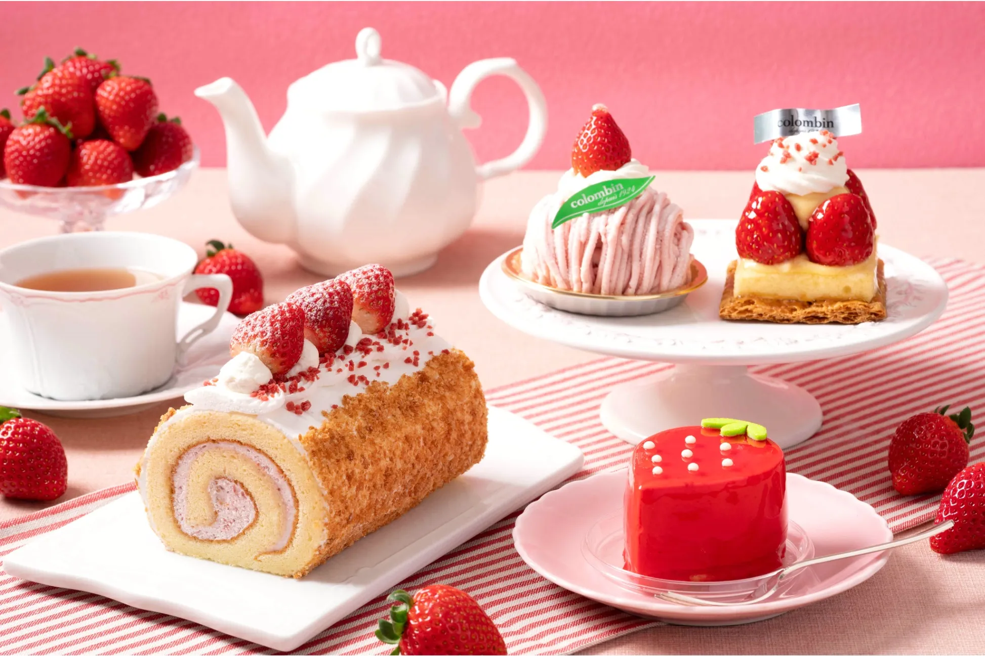 「コロンバン原宿サロン」から“いちごスイーツ”が登場！いちご型のムースも
