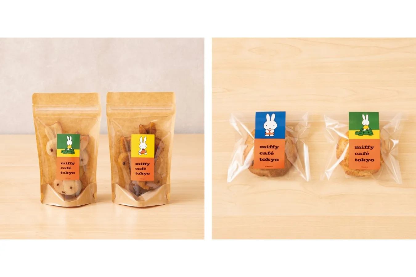 ▲「フェイスフィナンシェ ギフトパック（4個入り）プレーン/キャラメル」（各1,490円）、「クッキー1個（シナモンジンジャークッキー/ココナッツクッキー）」（各390円）　Illustrations Dick Bruna Ⓒ copyright Mercis bv,1953-2023　www.miffy.com　※画像はイメージ