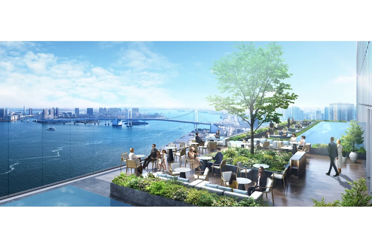 ▲「フェアモント東京」35階の屋外テラス イメージ