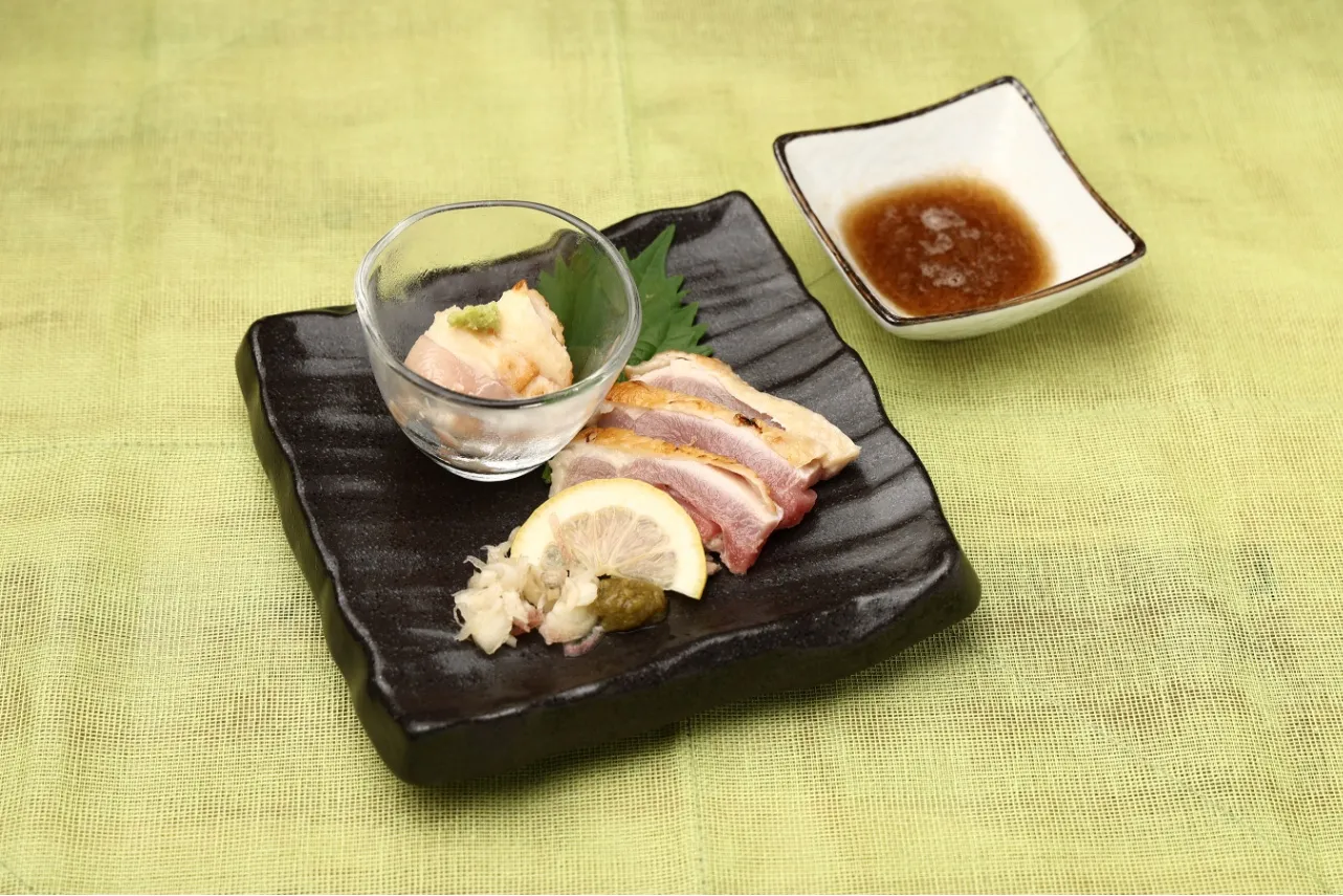 ▲「川俣シャモのたたきおろしポン酢」