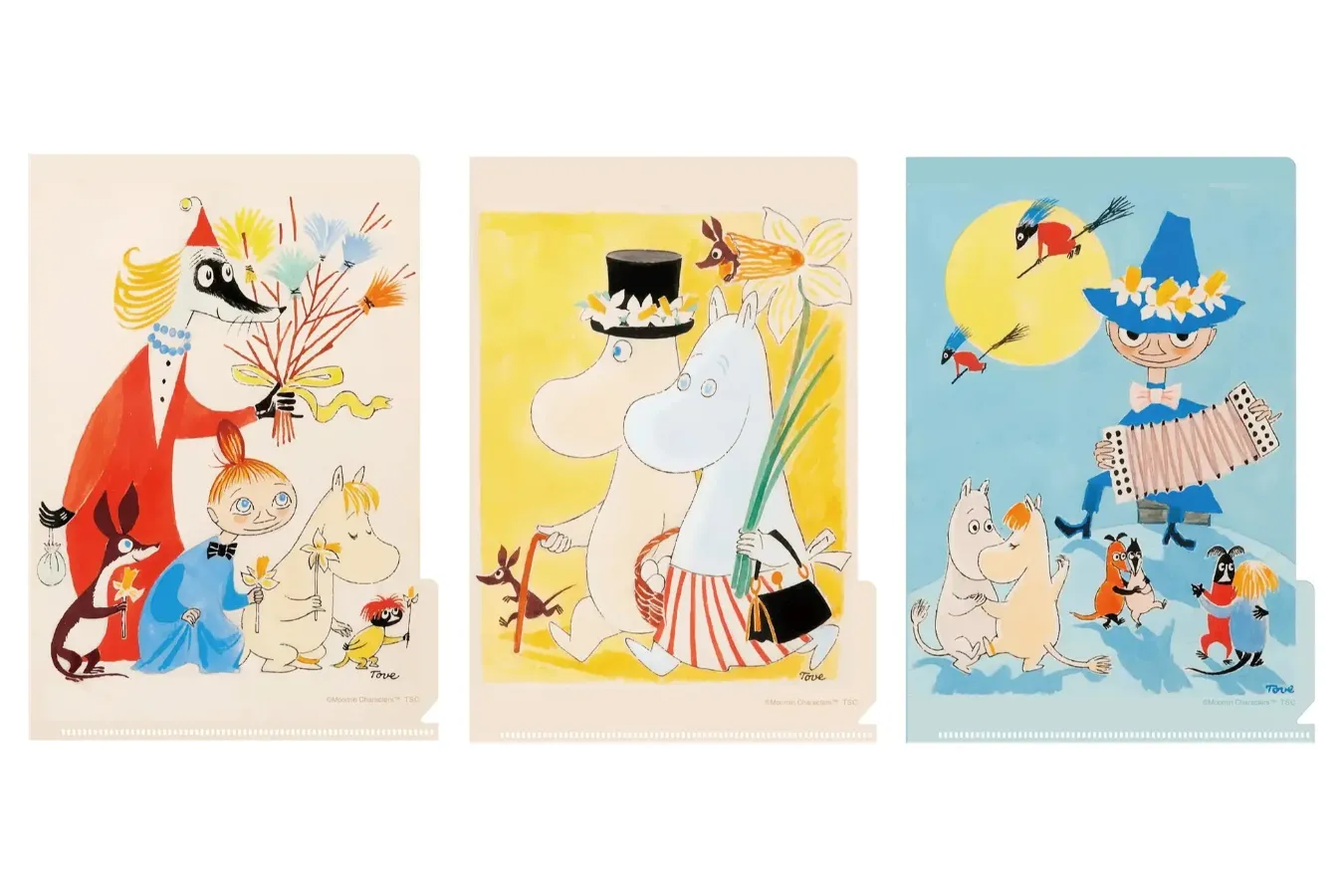 ▲MOOMIN Celebrating Tove Jansson / Creator of the Moomins「ムーミンショップ限定 オリジナル3ポケットクリアファイル」©Moomin Characters™