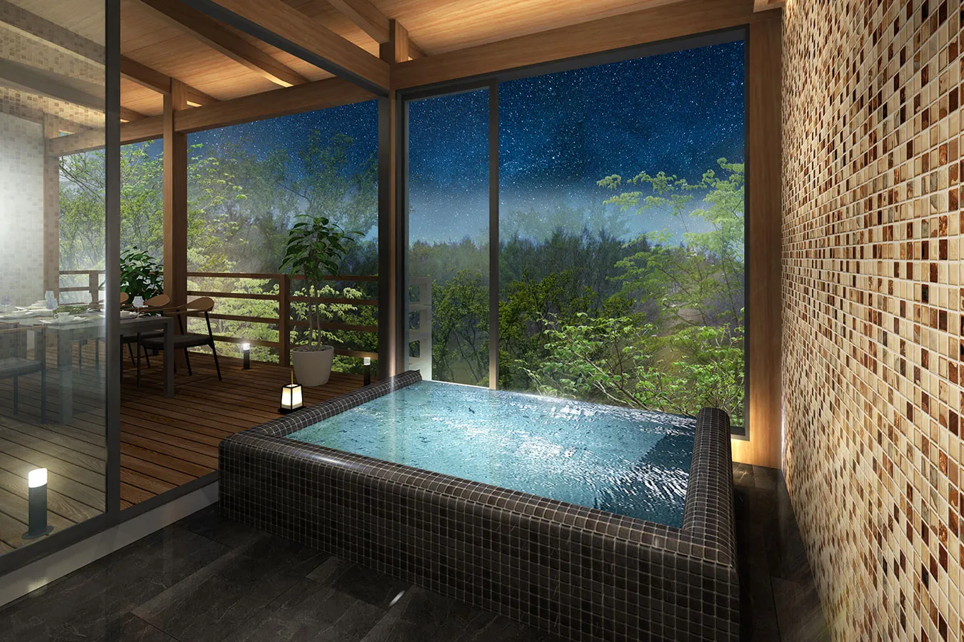 都⼼から90分で行ける！温泉付きヴィラ＆グランピング「五氣里」誕生_1766036