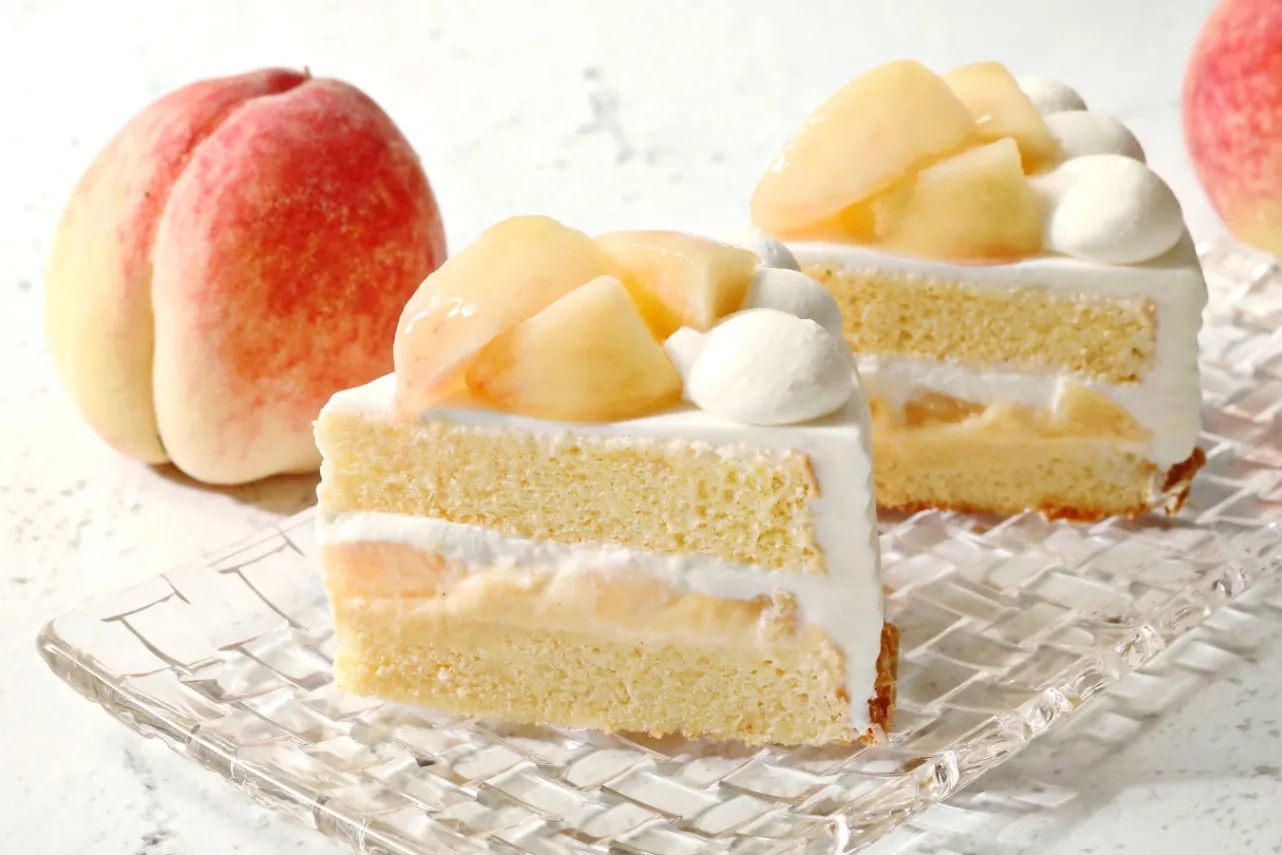▲「季節のショートケーキ 桃」