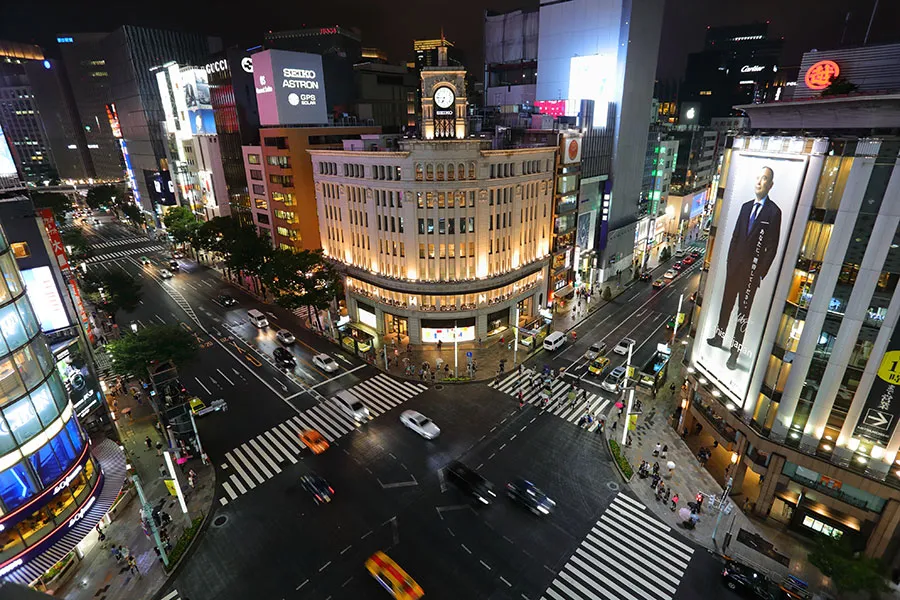 ▲『ビストロ マルクス』のテラスから銀座の街を一望！思わず優越感を感じてしまいそう。