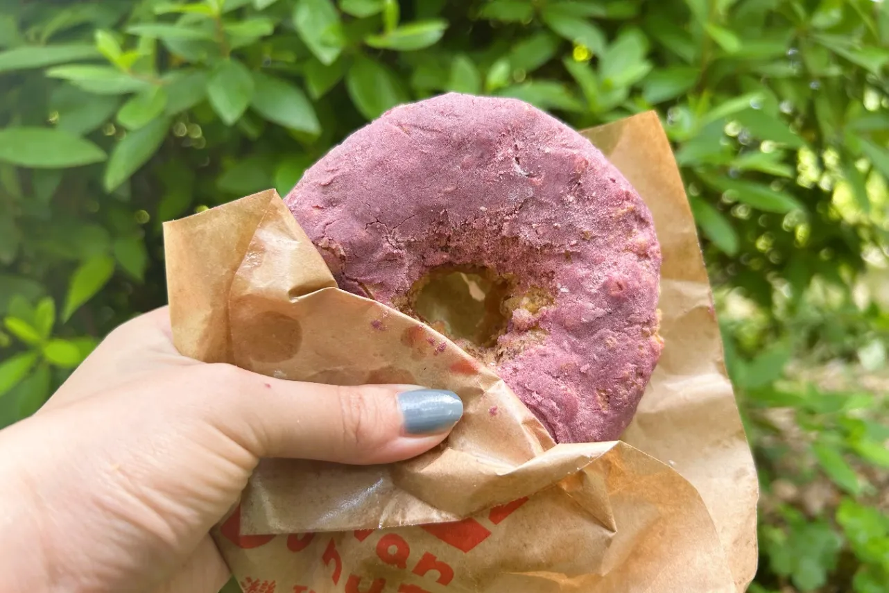 ▲ピンクカラーがかわいらしい「ローゼルミルク」（撮影：レッツエンジョイ東京編集部）