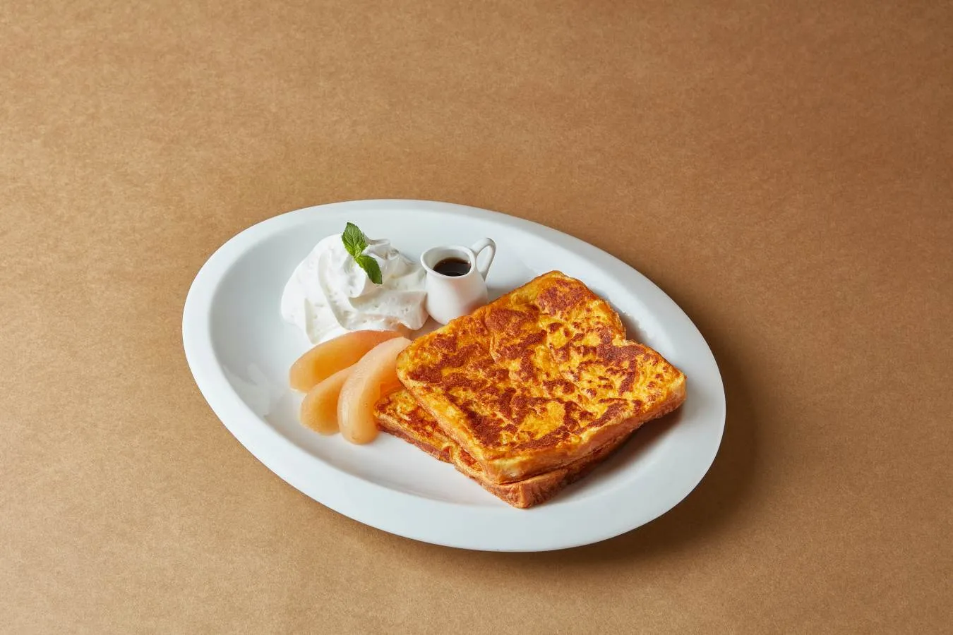 ▲「エッグセレント」の「かぼちゃのフレンチトースト」。オーガニック卵とかぼちゃのペーストを染み込ませて焼いた、秋限定のフレンチトースト