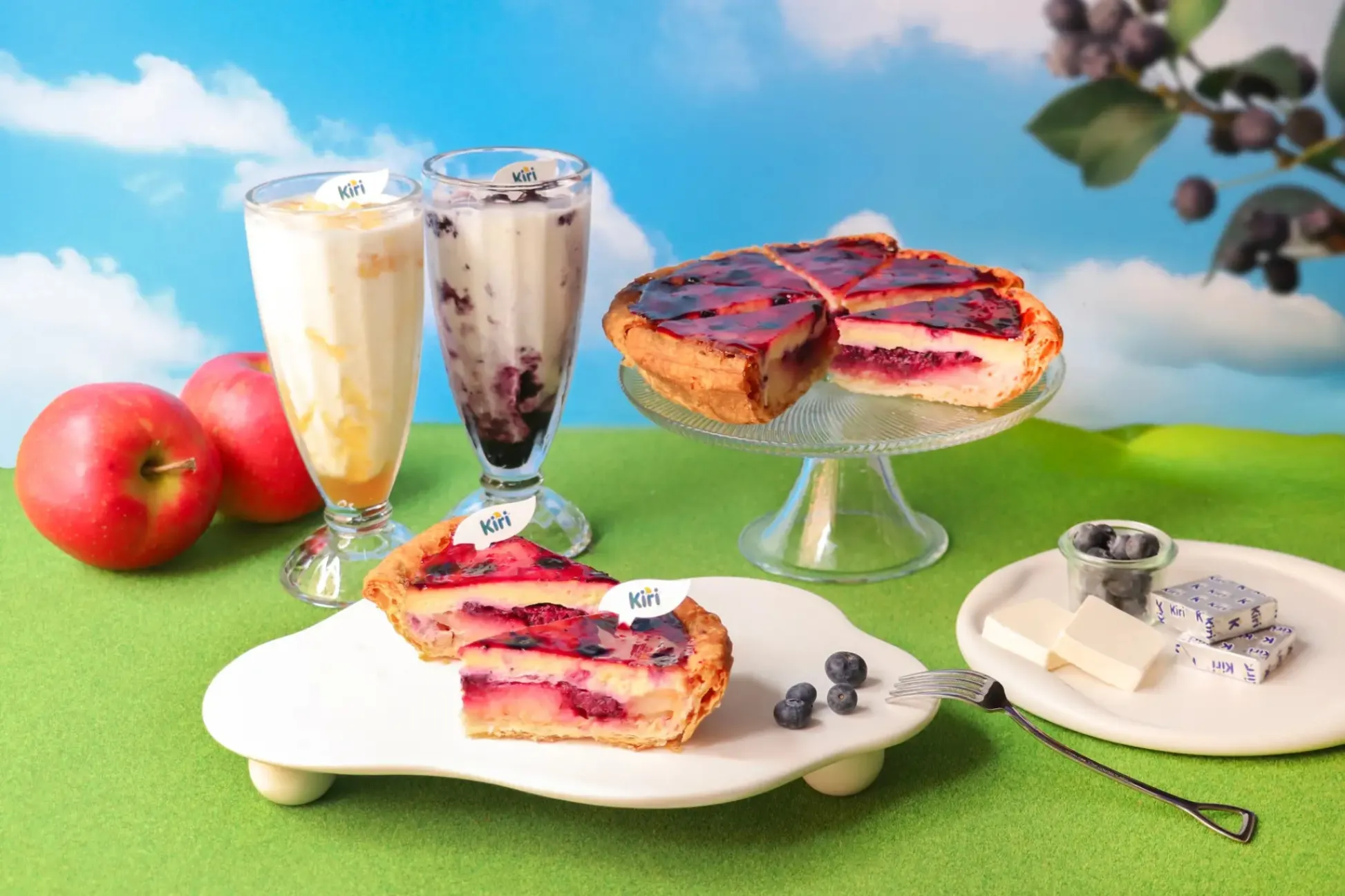 グラニースミス×キリ クリームチーズ「ブルーベリーチーズケーキ