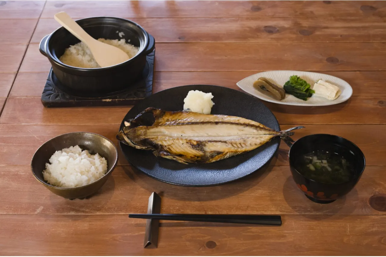 ▲「朝食例 和定食」