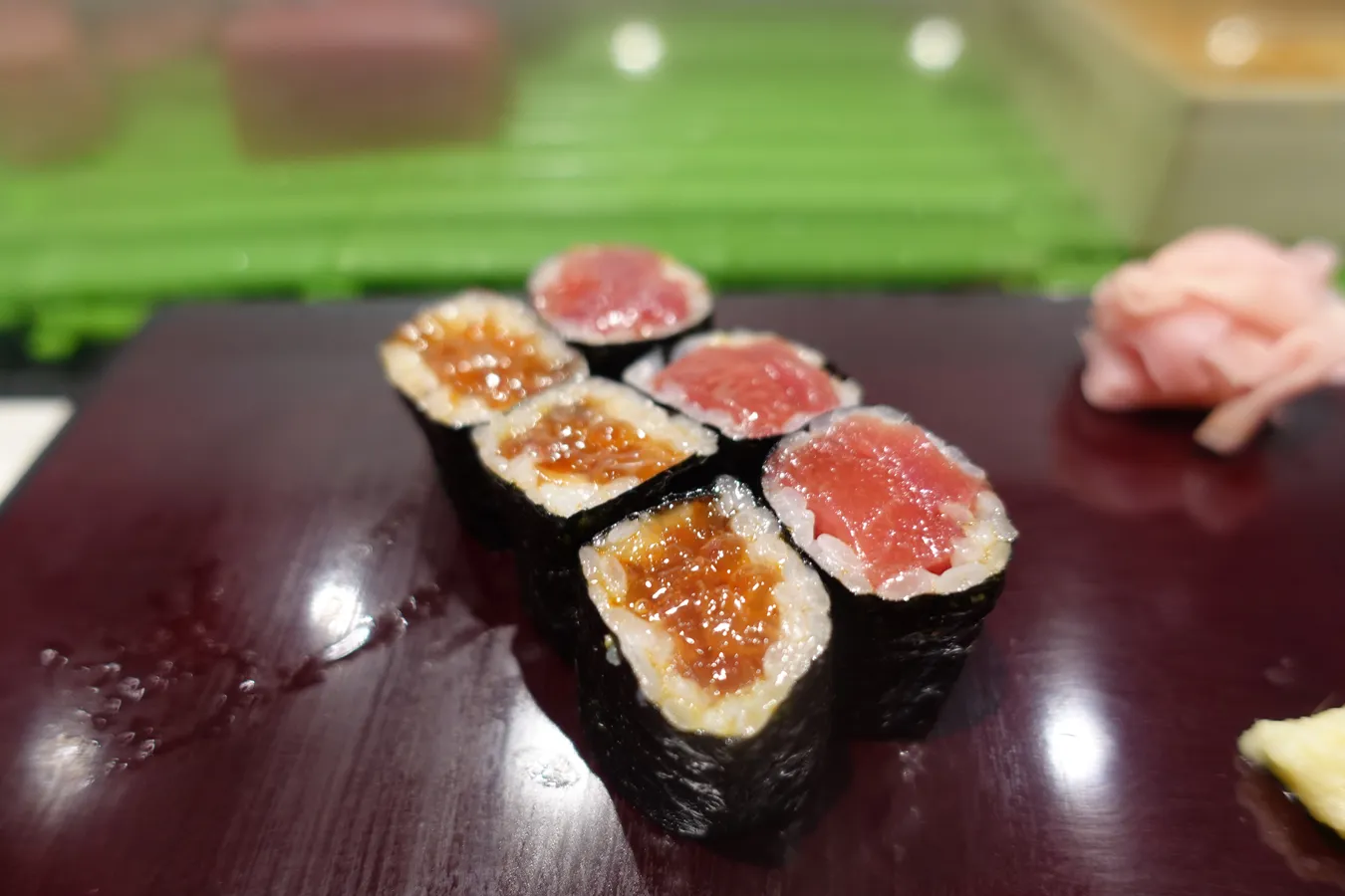 ▲右：鉄火巻、左：塩いくら巻