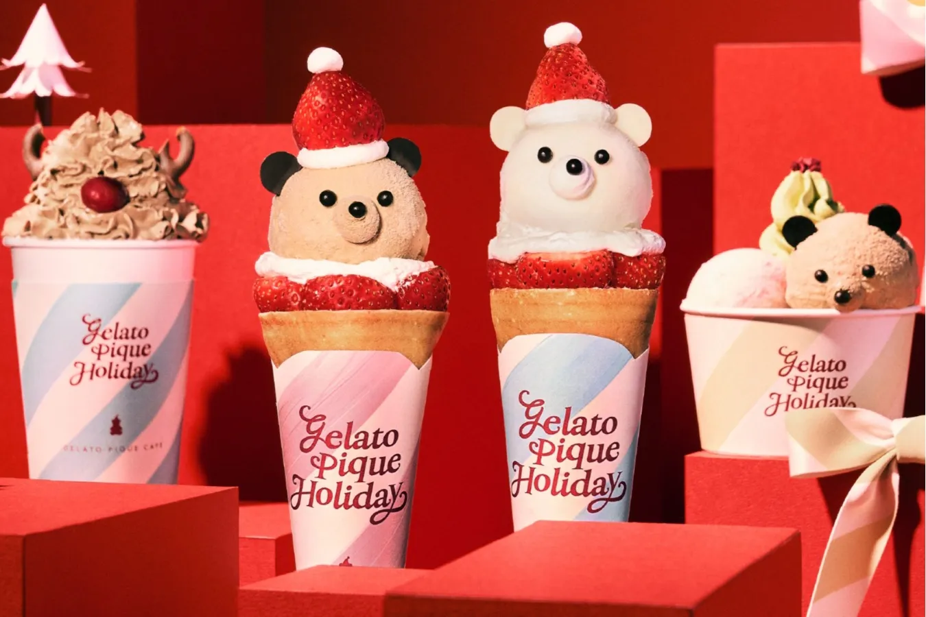 ジェラート ピケ カフェ】ホリデー限定スイーツ登場！ベアサンタが