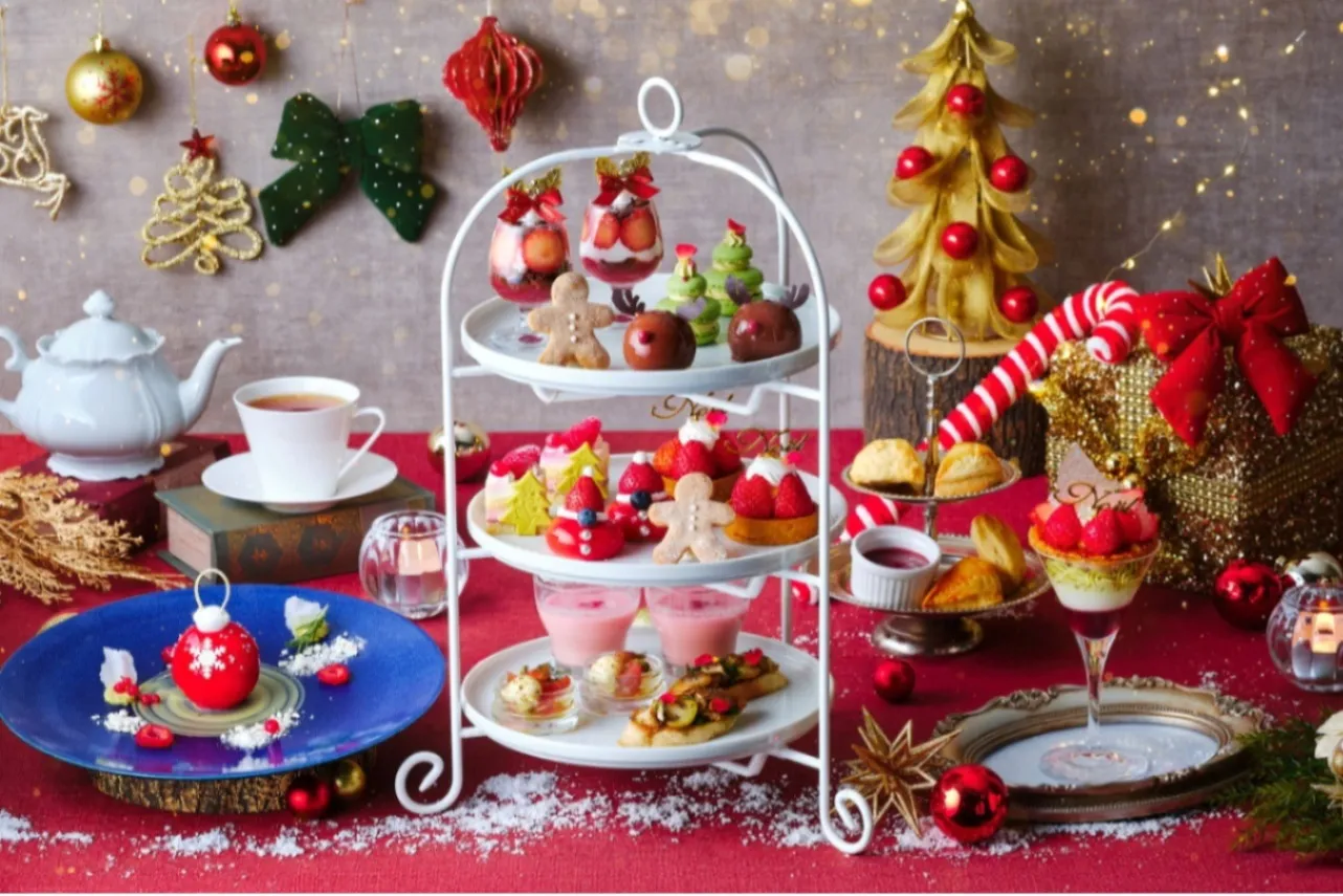 ▲「いちごづくしのクリスマスフェスティブアフタヌーンティー」