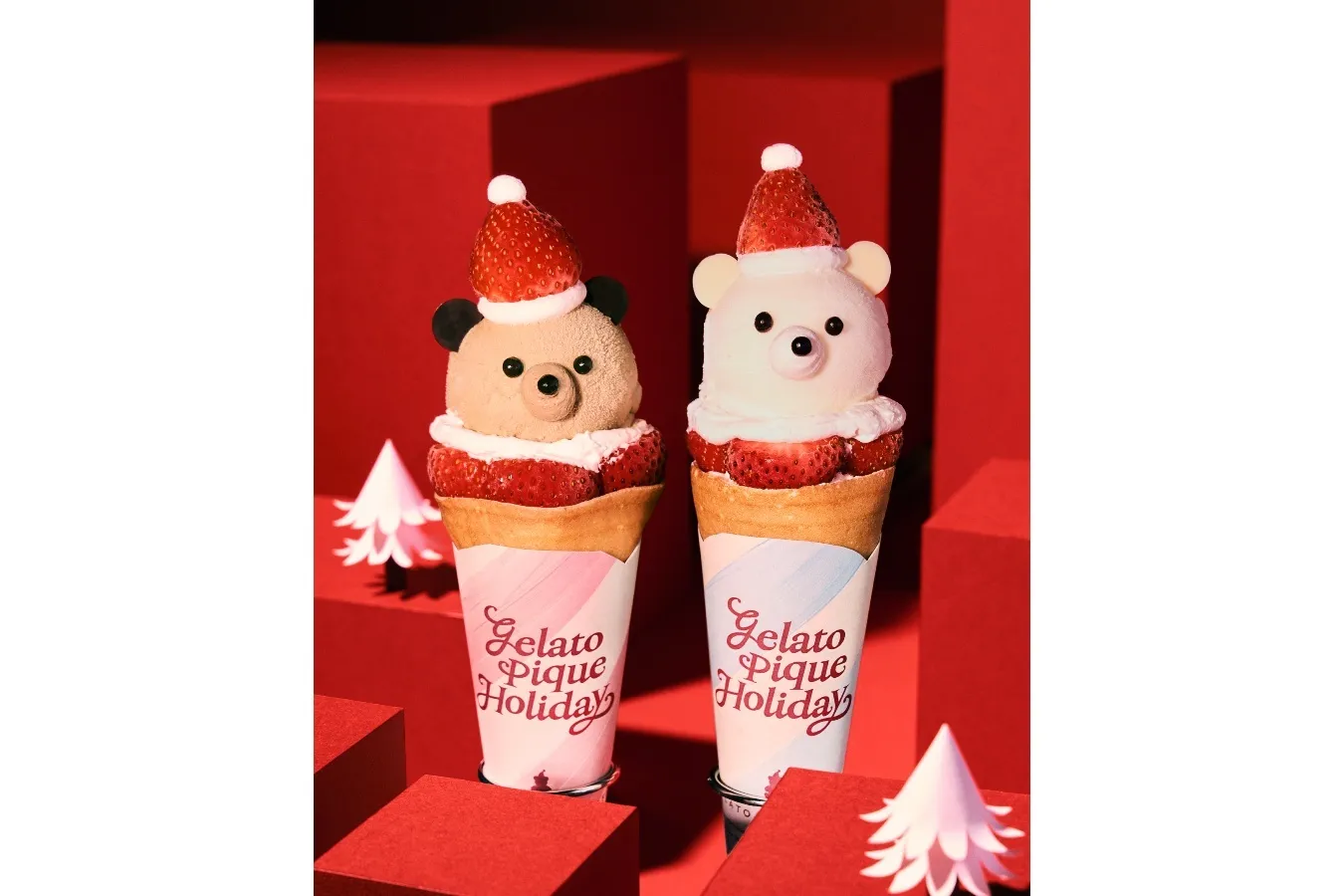▲左：「Merry Bearアールグレイと洋梨のクレープ」／右：「Merry Bear クリームチーズとベリーのクレープ」