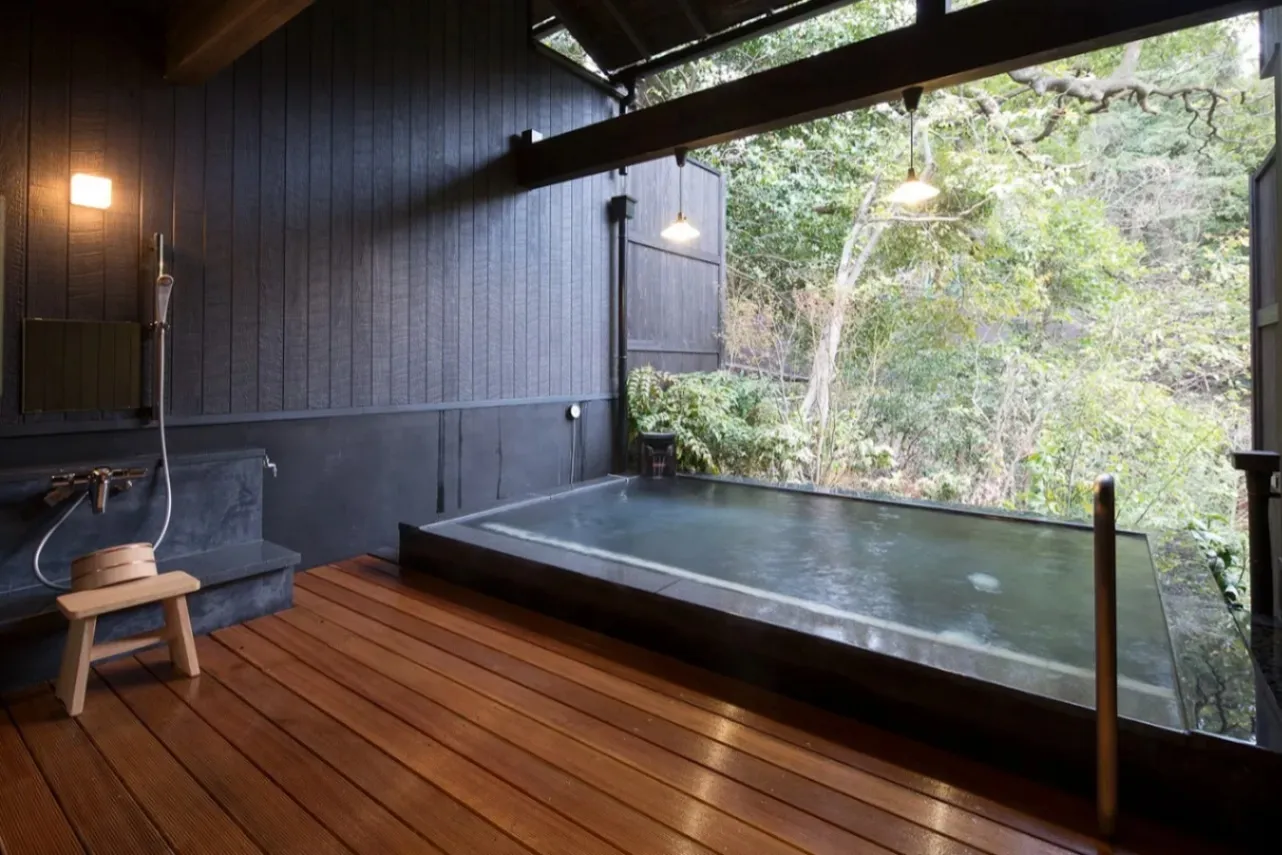 ▲貸切個室露天風呂