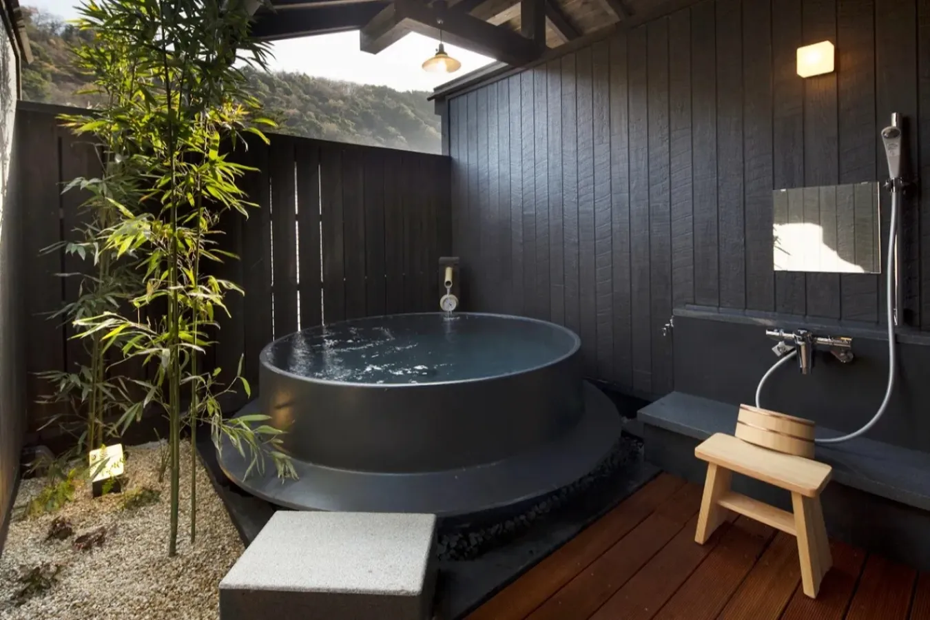 ▲貸切個室露天風呂