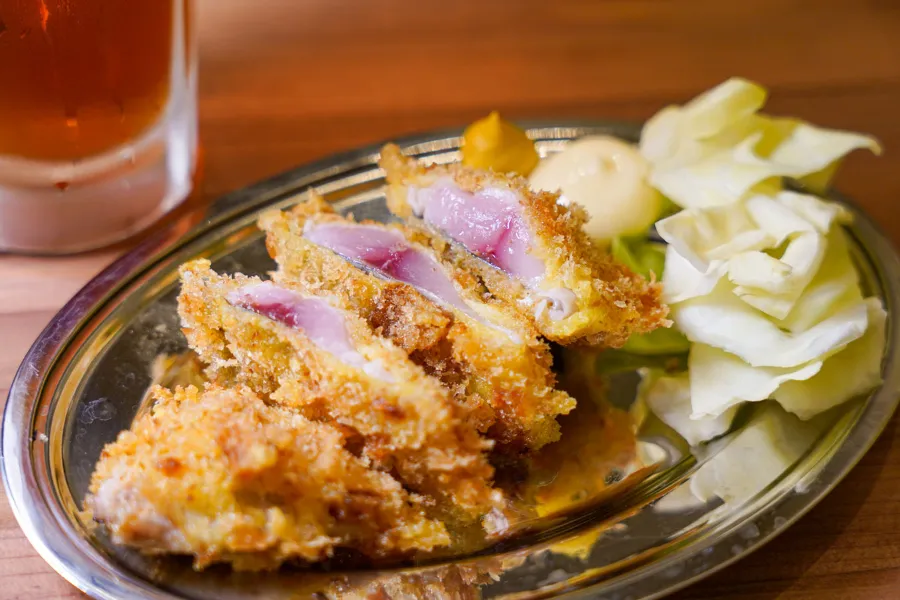 ▲メニュー一例／「半生アジフライ」