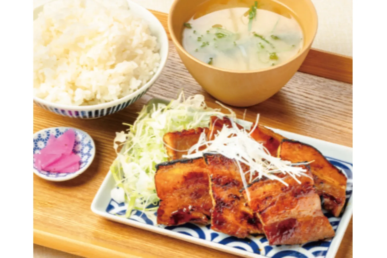 ▲「帯広豚バラ定食」