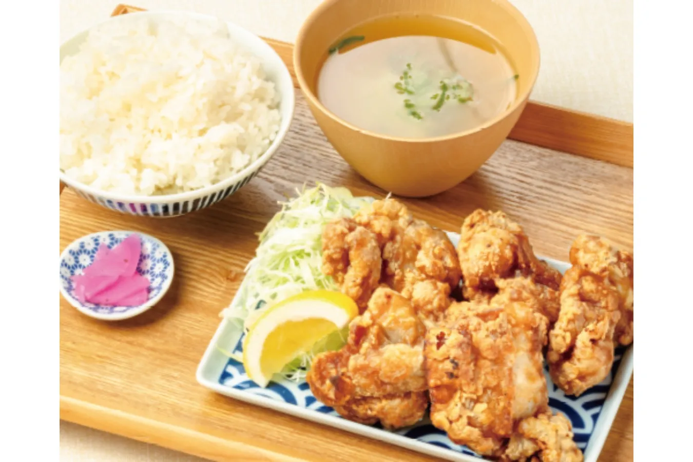 ▲「元祖から揚げ定食」