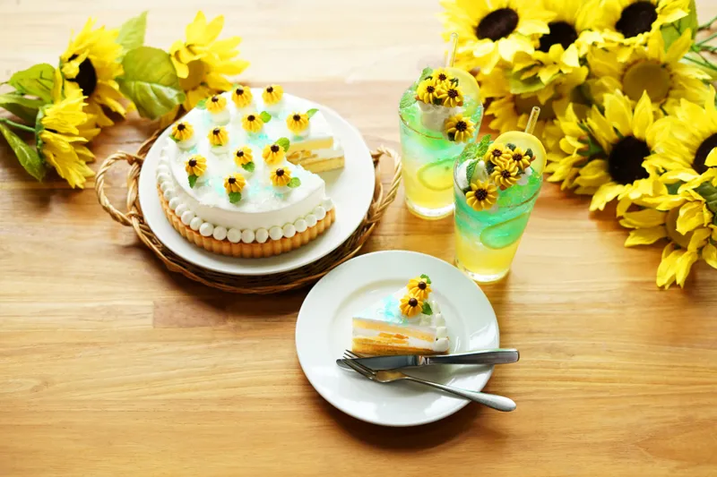 “夏空に咲くひまわり”をイメージしたケーキが登場！「サンデーブランチ 下北沢店」で