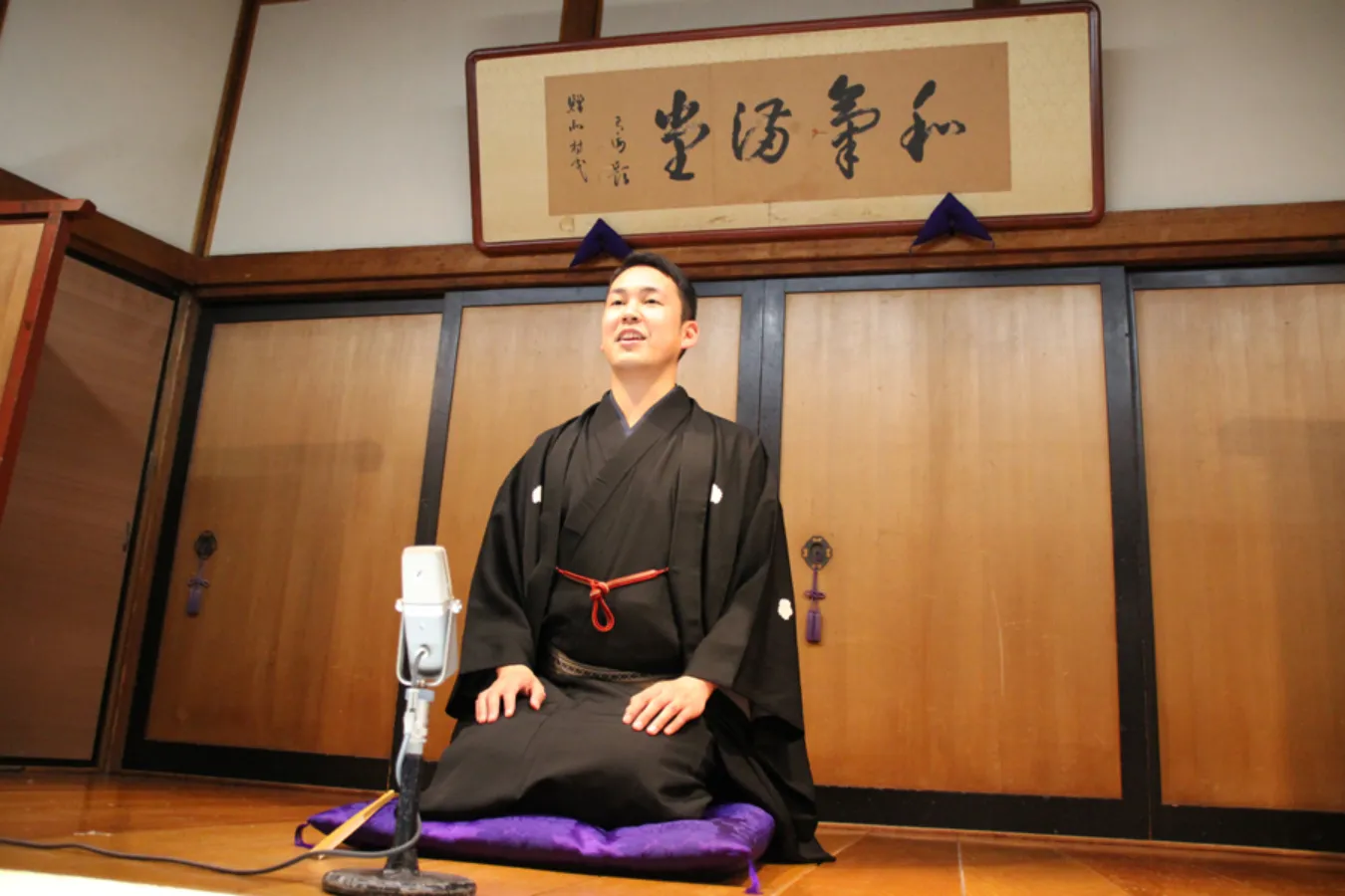 ▲金原亭馬太郎さん。開演前に撮影