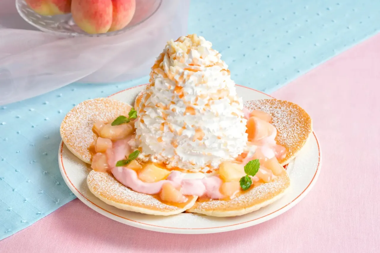 ▲「白桃のパンケーキ」