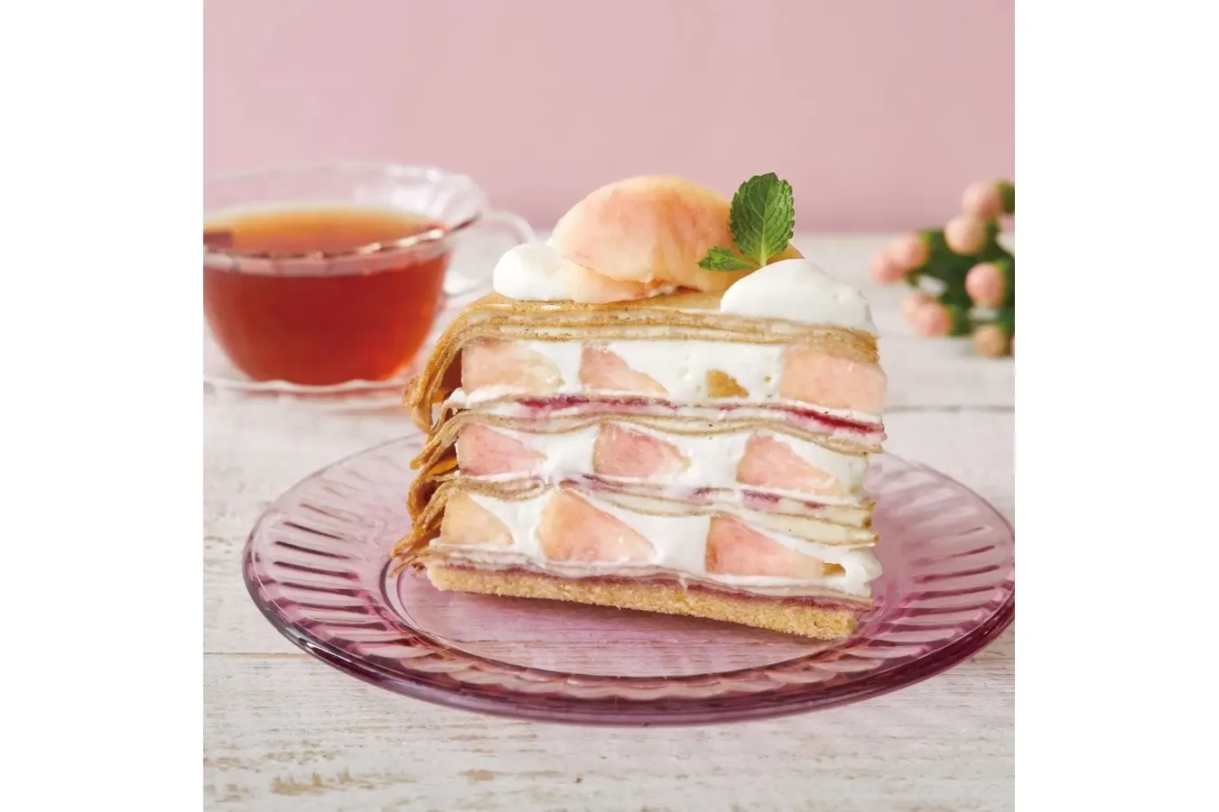 ▲「白桃のミルクレープ」