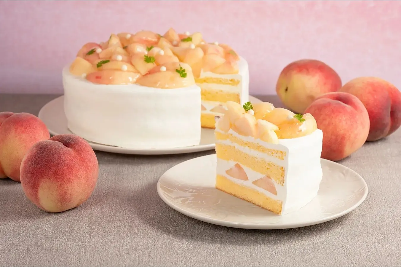▲「桃のショートケーキ」