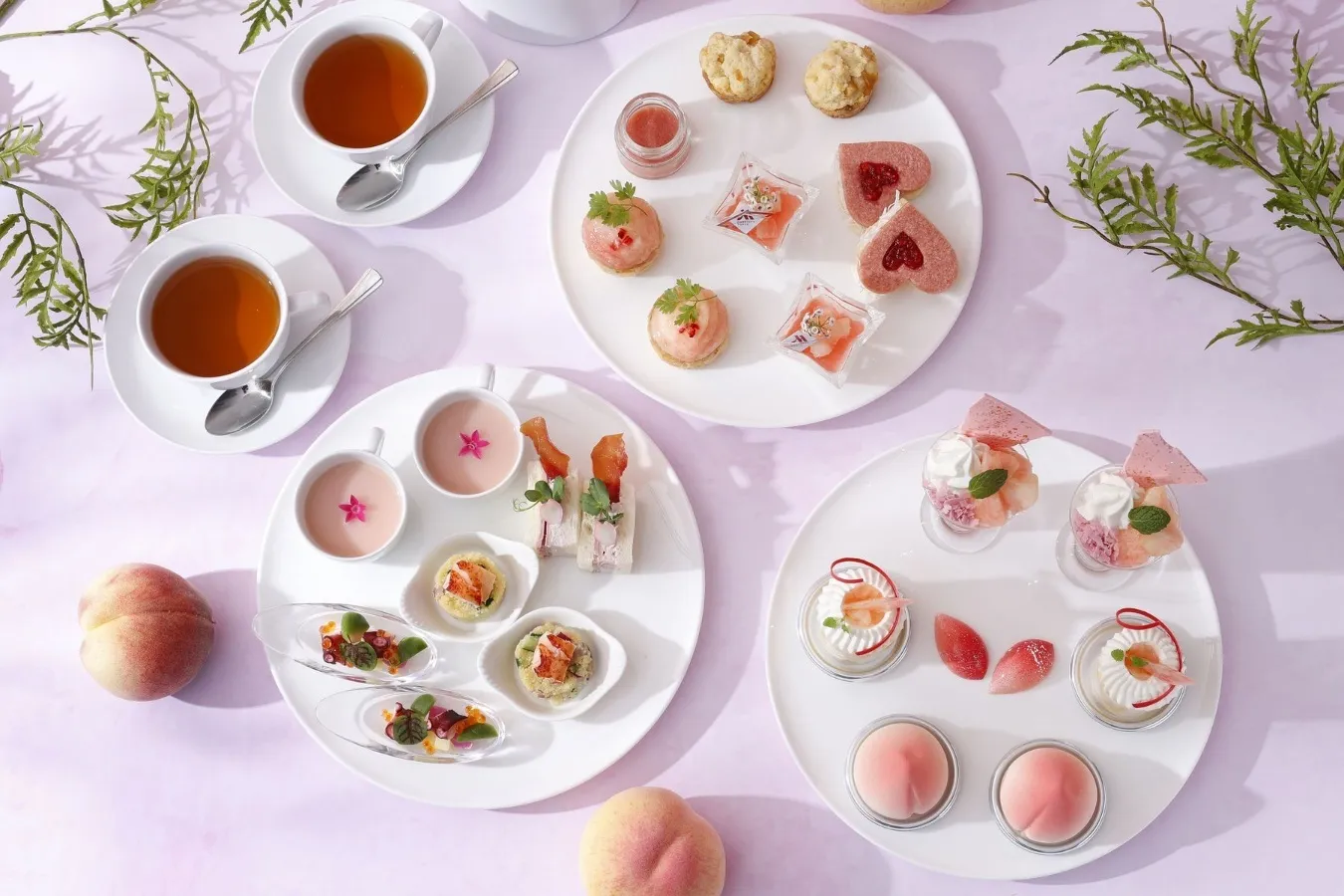 ▲「Peach BLISS Afternoon Tea」