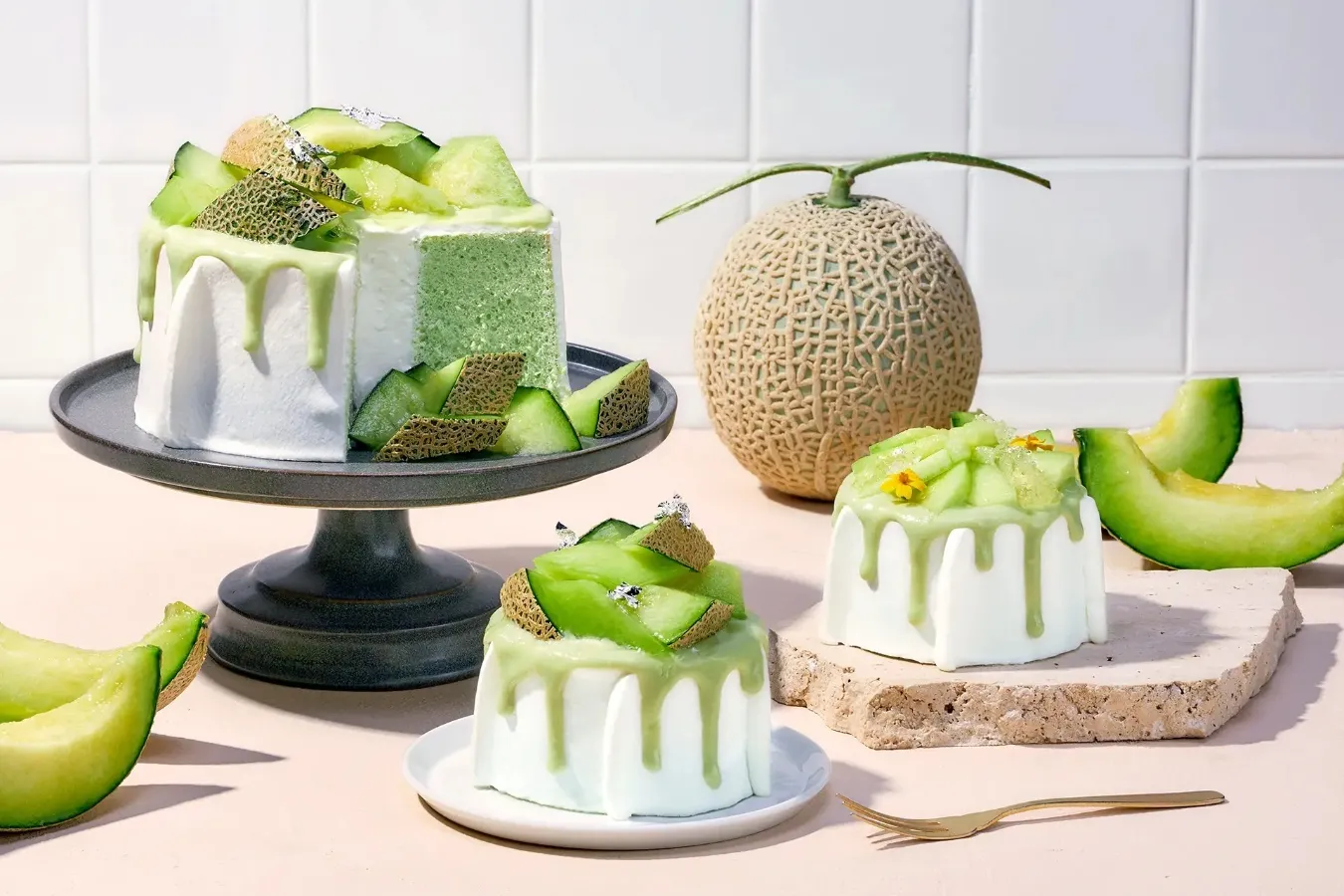 ▲「〜Premium Chiffon Cake〜 完熟マスクメロン」