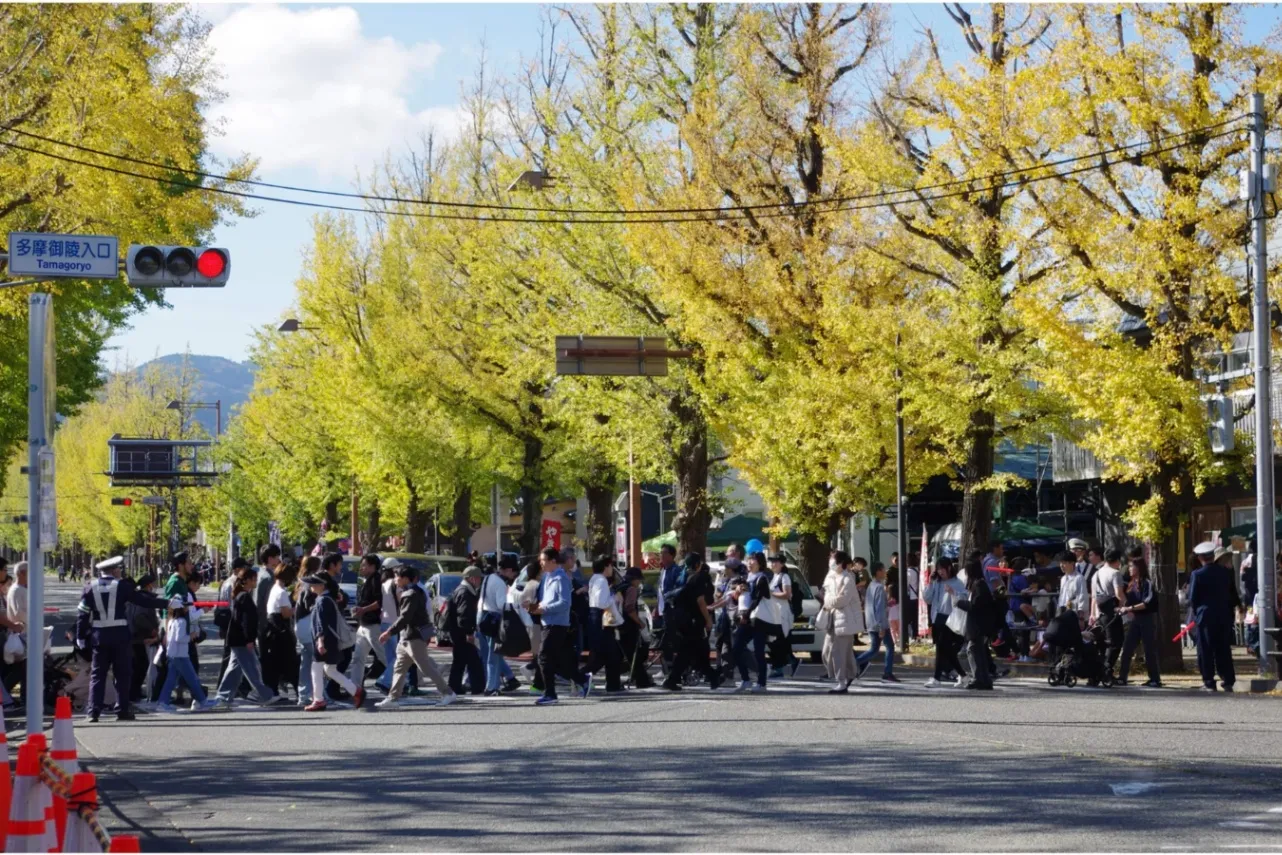 ▲第45回甲州街道多摩御陵入口交差点