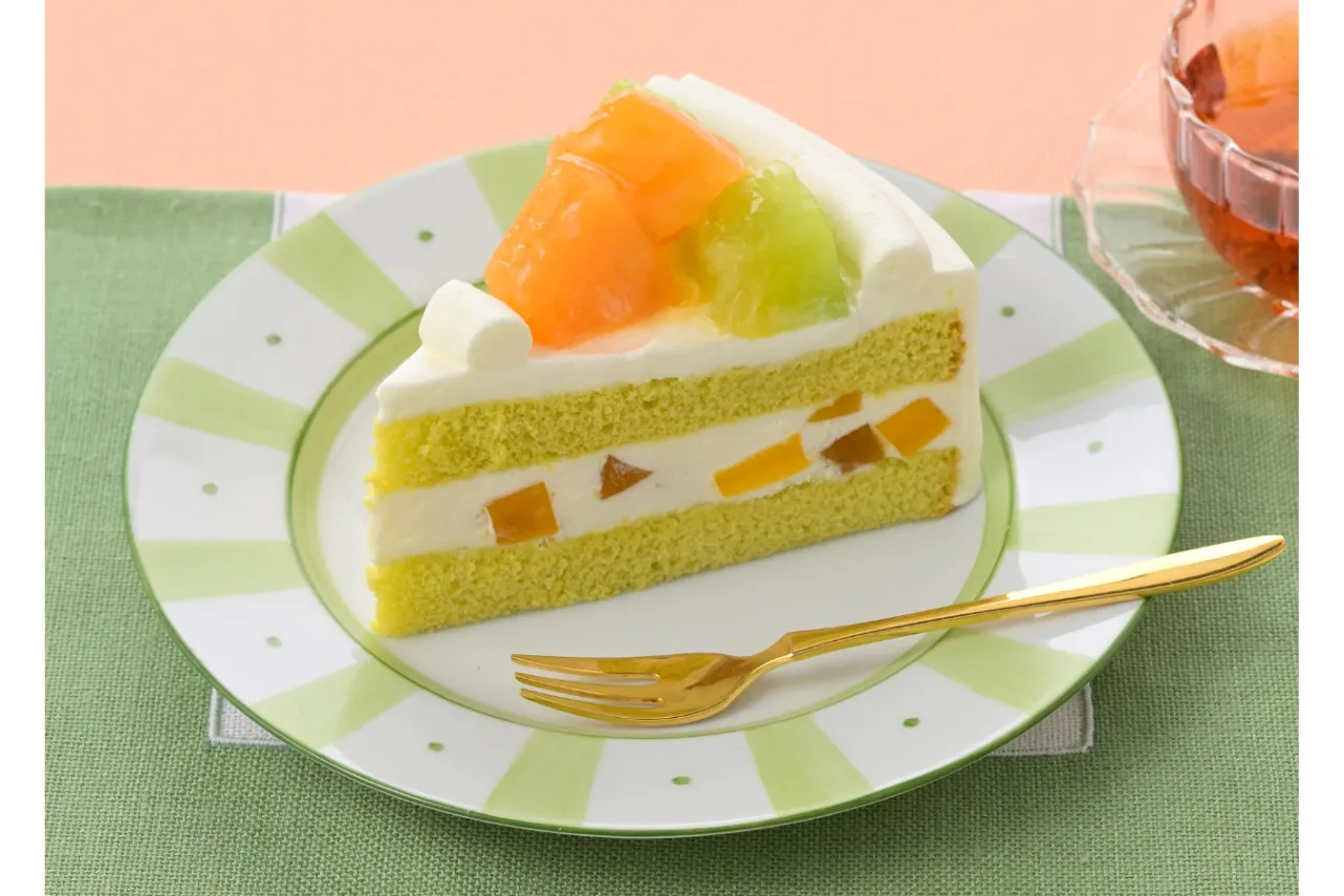 ▲「2種メロンのショートケーキ」