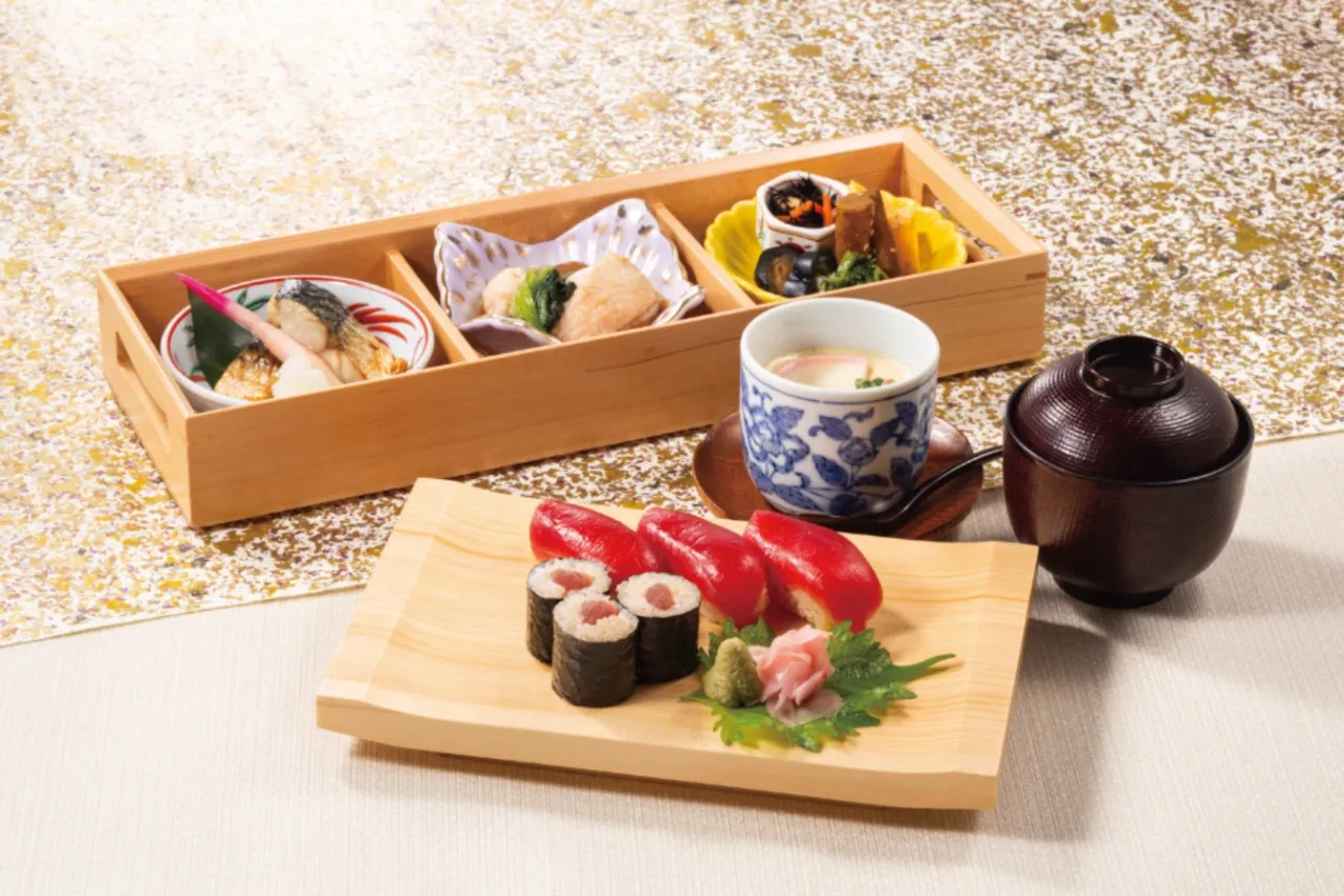 ▲本まぐろ握り色彩ご膳