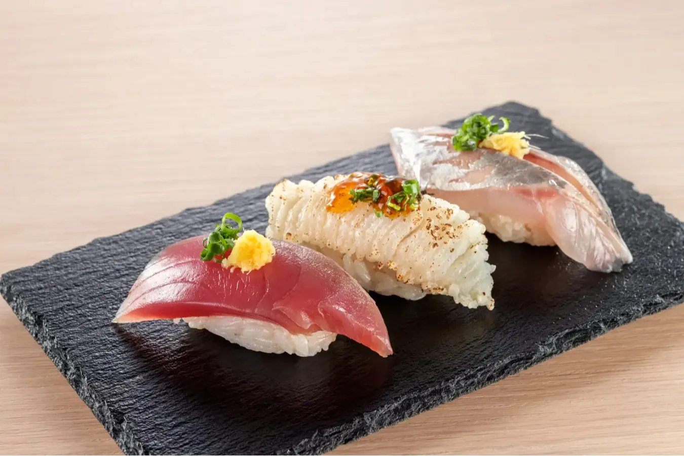 ▲こだわり鮮魚握り3貫