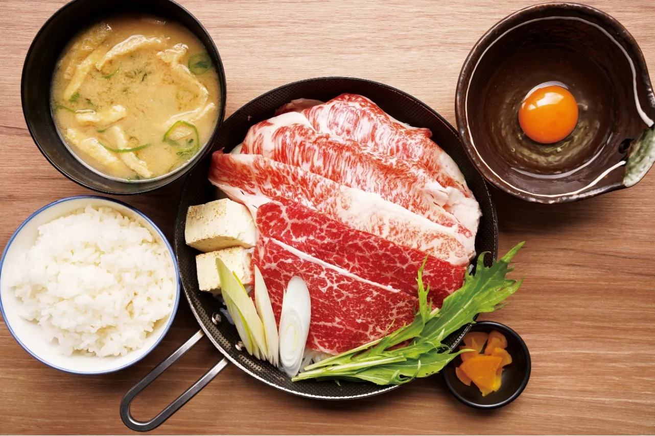 ▲「和牛すき焼き定食(並)」