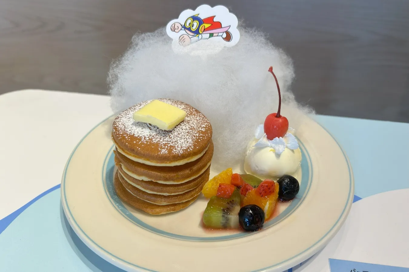 ▲「パーマン1号 時速119ｋｍの空飛ぶホットケーキ」（撮影：レッツエンジョイ東京編集部）©Fujiko-Pro