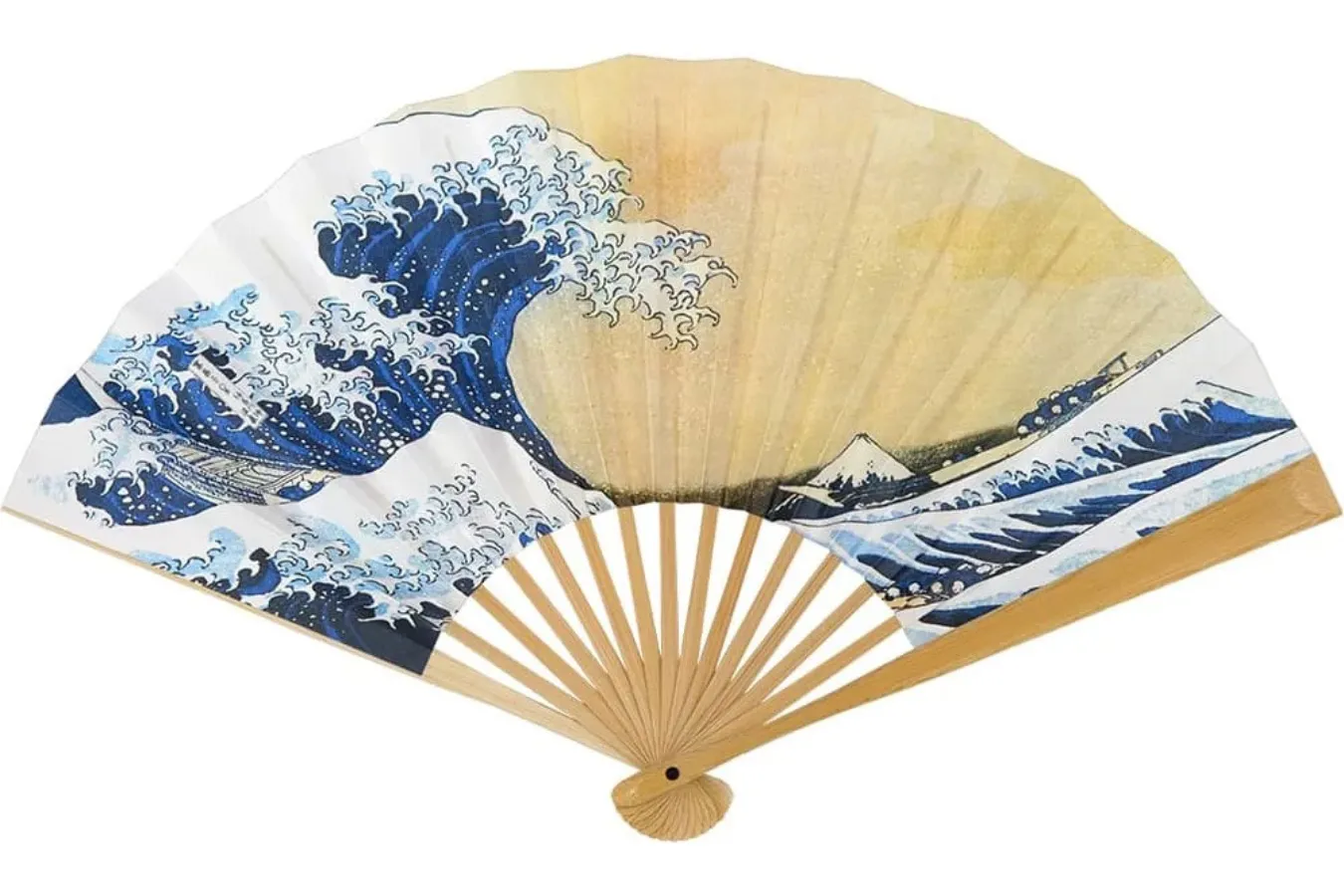 ▲江戸扇子 No.2　浮世絵　冨嶽三十六景　北斎　神奈川沖浪裏（4,510円）