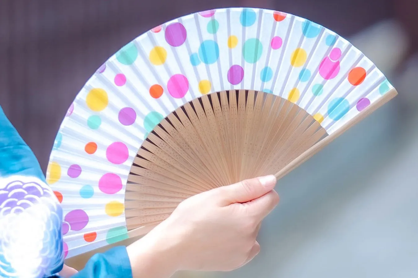 ▲てぬぐい扇子　No13シャボン（1,100円）