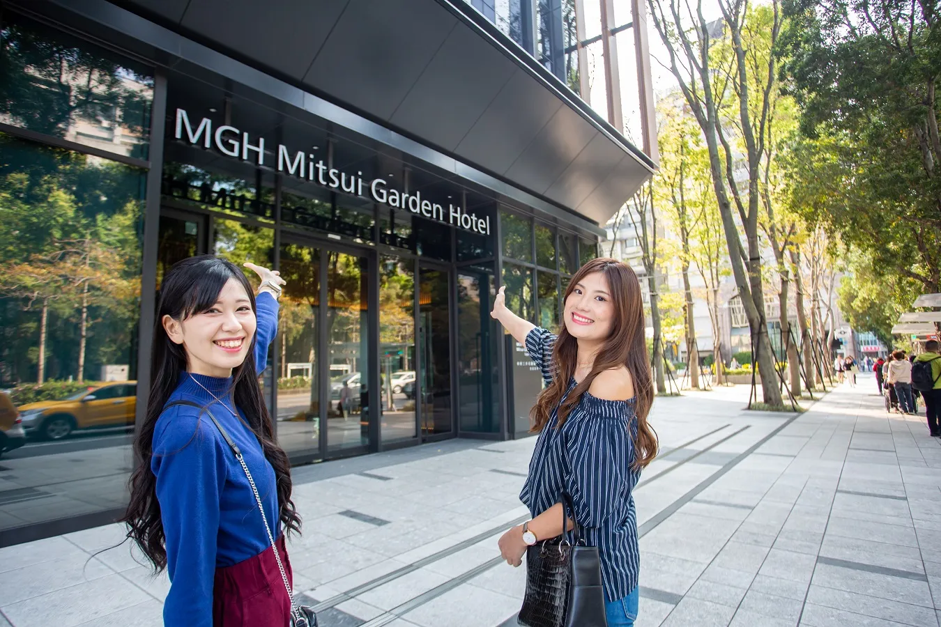 ▲「三井ガーデンホテル台北忠孝」のエントランス。MRT・忠孝新生駅出口からすぐ