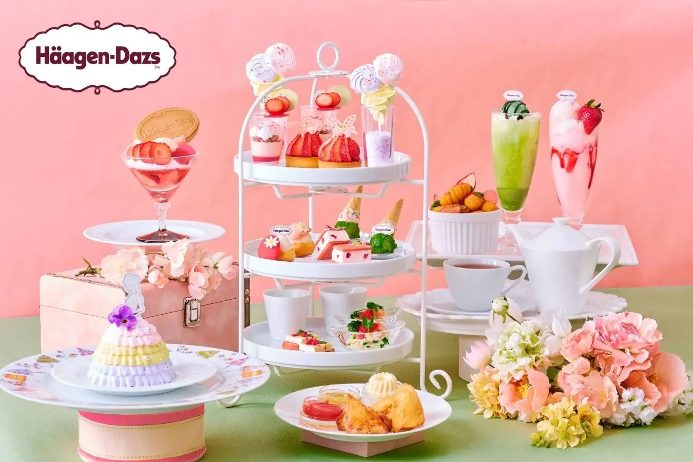 ▲「ゆめいろストロベリーアフタヌーンティー with ハーゲンダッツ」